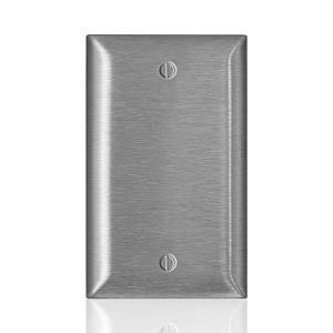 Leviton SSJ13-C40 C-Series 1-Gang Wallplate, Midway Size, Non-Magnetic, Stainless Steel