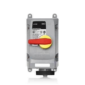 Leviton 530MF5WLEV Mechanical Interlock, 30A, Black