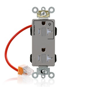 Leviton MT163-1CG Decora Plus Duplex Receptacle Outlet, BX1/10/050, Gray