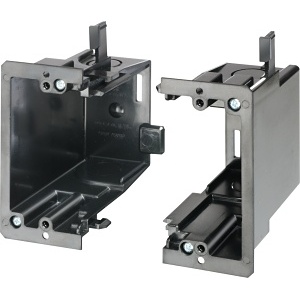 Arlington FER102 Gangable Box with Mounting Wing Screws (Retrofit), Black