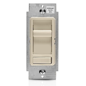 Leviton 6674-P0T SureSlide Dimmer Switch for Dimmable LED, Halogen and Incandescent Bulbs, 600W