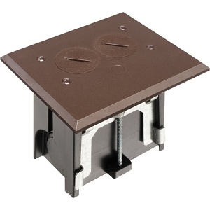Arlington FLBA101BR Adjustable Floor Box, Brown