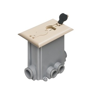 Arlington FLBCF101LA Non-Metallic Floor Box, Light Aluminum