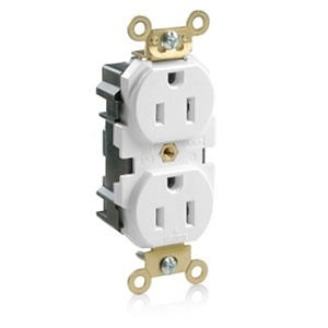 Leviton M5262-W Wallplate Receptacle Duplex 15A 125V