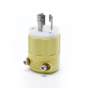 Leviton 47CM-20C Receptacle Locking Connector, 15A 125V, 5', Yellow