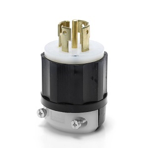 Leviton 2821 Locking Plug Connector, 30A 277/480V, L22-30P
