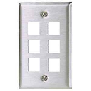Hubbell SSF16 Wall Plate, Stainless Steel