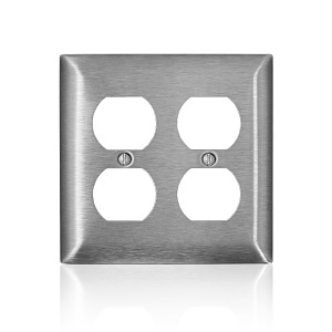 Leviton SL82 SS C-Series 430 2-GG Std 2 Duplex WP, Faceplates and Mounting Boxes
