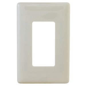 Hubbell NPS26LA 1-Gang Decorator Snap-On Wall Plate, Light Almond