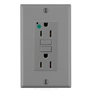 Leviton GFNT1-HGG GY HG ST Non-Tamper Resistant GFCI Outlet/Receptacle 15A, 125V