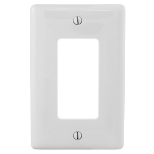 Hubbell NPJJ26W Jumbo White 1-Gang Decorator Wall Plate