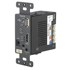 Hubbell ISFHDT4BK Decorator USB TX 1G Wall Plate, Black