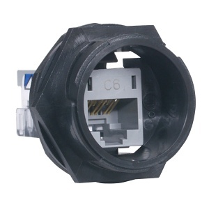 Hubbell HI6 HI-IMPACT CAT6 Universal Connector, Gray