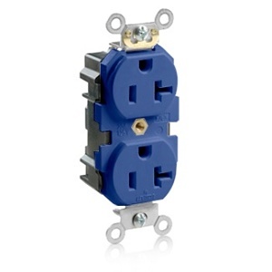 Leviton M5362-SB BU Decora Duplex Receptacle Slim 20A 125V