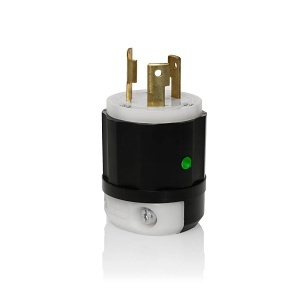 Leviton 2621-PLC Connectors, EB Plug Lock Lite 2PO 3WI L6-30P, 30A 250V