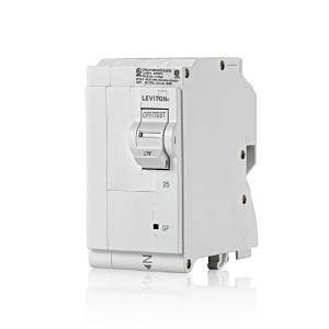 Leviton LB225-G 25A 2-Pole GFCI Branch Circuit Breaker, 120/240VAC