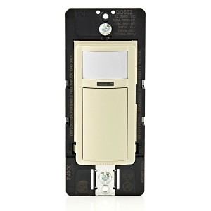 Leviton DOS02-1LI Decora Occupancy Motion Sensor Light Switch, Auto-On or Manual-On, 2A, Residential Grade, Single Pole