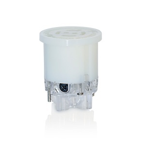 Leviton 27W76-IN INSERT Wallplate Ground Locking Connector, 3-Phase, 3-Pole, 4-Wire, 20A 480V