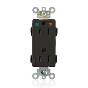 Leviton MD820-IGE Heavy-Duty Industrial Grade Receptacle Decora, 15A 125V