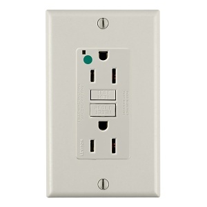 Leviton GFNT1-HGT Heavy Duty Standard Non-Tamper Resistant GFCI Outlet/Receptacle 15A 125V