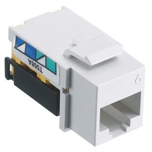 Hubbell NSJ6W24 netSELECT TIA CAT6 Component Modular Jack, 24-Pack, White
