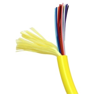 Hubbell HFCD1006RS Fiber Optic Cable, Singlemode, 6 Fibers, Yellow