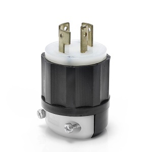 Leviton 7411-GC Connectors, EB Plug Lock Ground, 3P4W, 20A 250V