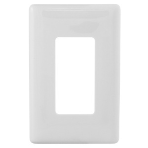 Hubbell NPS26W 1-Gang Decora Snap-On Wall Plate, White