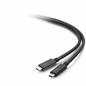 C2G C2G28883 USB Cable, 6.5' (2 Meters) USB 3.0 Type C Male-to-Male, Supports 3A Current