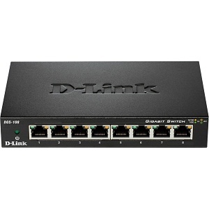 D-Link DGS-108GL 8-Port Gigabit Desktop Switch, Metal