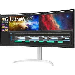 LG Pro 38BP85C-W 38-Inch Curved Video Monitor with 3840x1600 Resolution, 21:9 Aspect Ratio, USB Connectivity