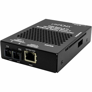 LantroniX, SGFEB1024-130-AR Media Converter, 10/100/1000B-T to 1000BASE-X, Extension Multimode SC, 1310nm Wavelength