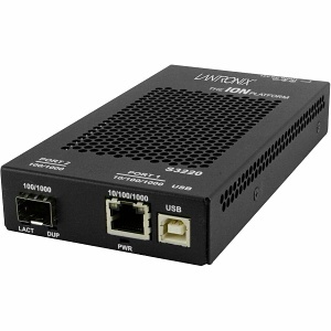 Lantronix S3220-1040-BR Stand-Alone Gigabit Ethernet Remotely Managed NID, 10/100/1000Base-T (RJ-45) to (1) 100/1000Base-X Open SFP Slot