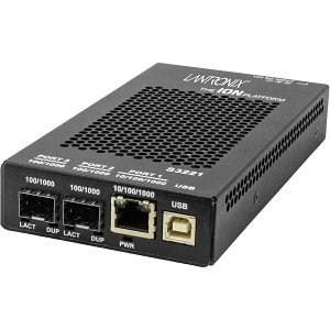 Lantronix S3221-1040-LA Stand-Alone Gigabit Ethernet Remotely Managed NID, 10/100/1000Base-T (RJ-45) to (2) 100/1000Base-X Open SFP Slots