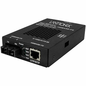 Lantronix E-100BTX-FX-06(SM)-AR Transceivers/Media Converters, 100BASE-TX RJ-45 to 100BASE-FX SM SC with Auto-Reset Power