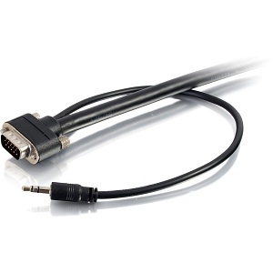 C2G CG50225 VGA 3.5mm Stereo Audio A/V Cable M/M, 6'