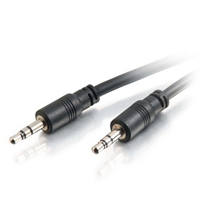 C2G CG40108 3.5mm Stereo Audio Cable with Low Profile Connectors M/M, In-Wall CMG-Rated, 15'