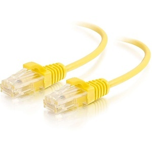 C2G CG01173 CAT6 Snagless Unshielded (UTP) Slim Ethernet Network Patch Cable, 7', Yellow
