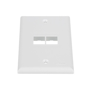 Panduit NK2FNWH Faceplate, 2-Port, White