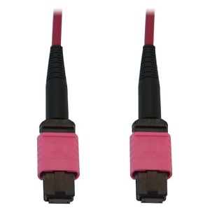 Eaton Tripp Lite N845B-03M-12-MG Fiber Optic Patch Cable, 3-Meter Multimode MPO/MPO, Magenta