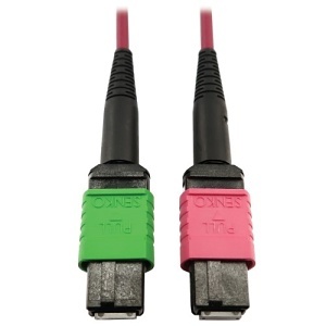 Eaton Tripp Lite N846D-05M-16BMG Fiber Optic Patch Cable, 5-Meter 16-Strand MPO/APC OM4, Magenta