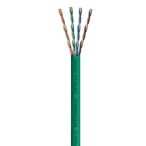 Paige 258440309 GameChanger 22/4pr Solid, Unshielded Twisted Pair, Non-Plenum, Green Jacket, 1000' Box