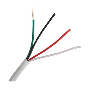 Wirepath SB-224-SLD-500-WHT 22/4 Solid Security Wire, 500' SpeedCoil, White