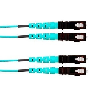Panduit FX23LSNSNSNM004 Fiber Optic Patch Cable, OM3, 2F, 3mm, PC LSZH Silver Coated Copper DUP