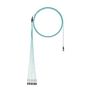Panduit FXTRP8NUSSNF051 OM3 12-Fiber Round Harness Cable, Plenum, 51'