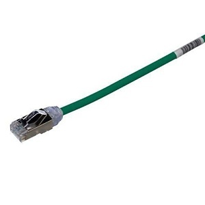 Panduit STP28X0.5MGR CAT6a Patch Cable, 28 AWG Shielded Patch Cord, CM/LSZH, 0.5m, Green
