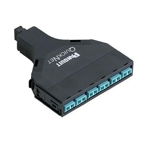 Panduit FQZO-12-10B1 12-Fiber QuickNet SFQ MPO-LC Cassette, OM4, Method B1