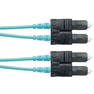 Panduit FX23PSNSNSNM012 Fiber Optic Patch Cord, OM3 2-Fiber 3mm PC OFNP Silver Coated Copper Duplex Standard, 12m