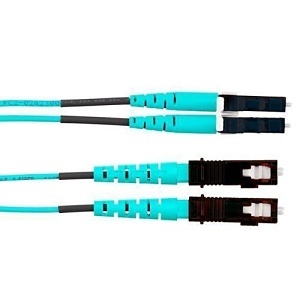Panduit FX2ERLNSNSNM020 Fiber Optic Patch Cord, OM3 2-Fiber 1.6mm PC OFNR Line Card1 Duplex/Silver Coated Copper Duplex, Standard, 20m