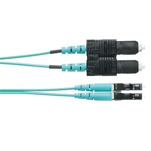 Panduit FZ2ERLNSNSNM023 Fiber Optic Patch Cord, OM4 2-Fiber 1.6mm PC OFNR Silver Coated Copper Standard, 23m